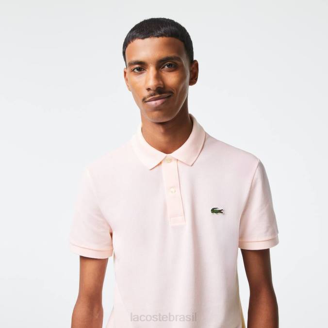 Lacoste homens polo slim fit original l.12.12 luz rosa P2PX740 roupas