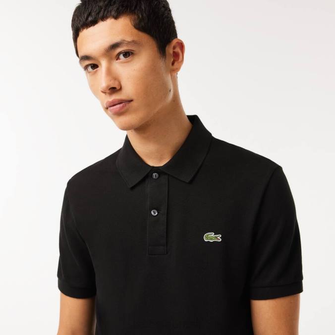 Lacoste homens polo slim fit original l.12.12 preto P2PX160 roupas