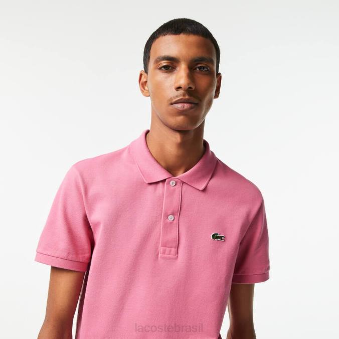Lacoste homens polo slim fit original l.12.12 rosa P2PX190 roupas