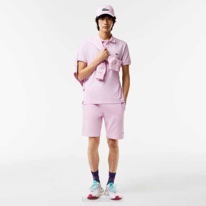 Lacoste homens polo slim fit original l.12.12 rosa P2PX889 roupas