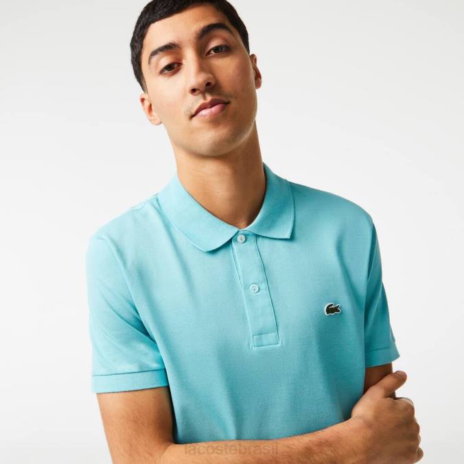 Lacoste homens polo slim fit original l.12.12 turquesa P2PX201 roupas