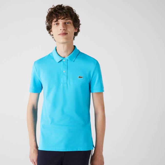Lacoste homens polo slim fit original l.12.12 turquesa P2PX935 roupas