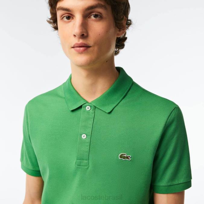 Lacoste homens polo slim fit original l.12.12 verde P2PX248 roupas