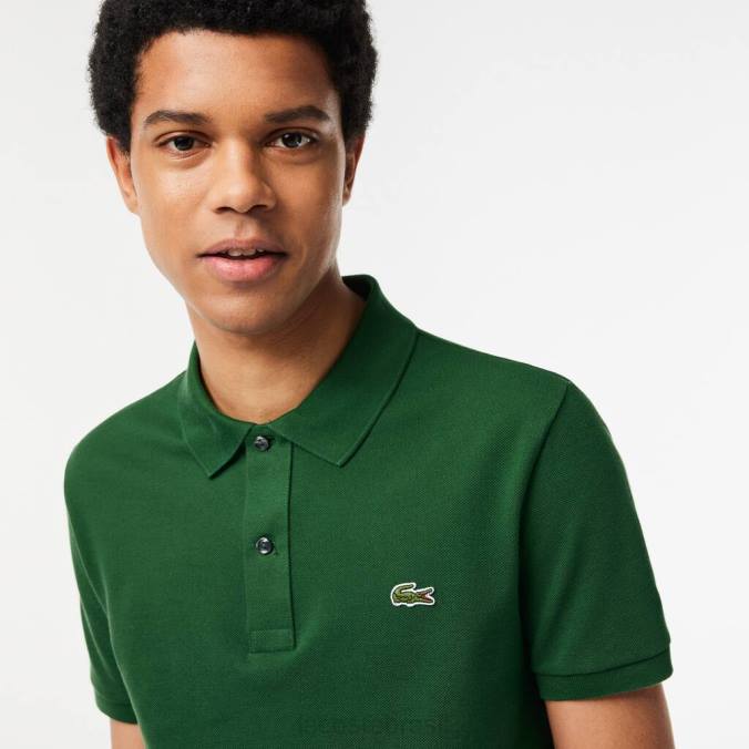 Lacoste homens polo slim fit original l.12.12 verde P2PX730 roupas