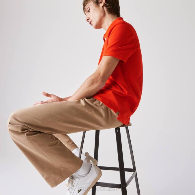 Lacoste homens polo slim fit original l.12.12 vermelho P2PX702 roupas