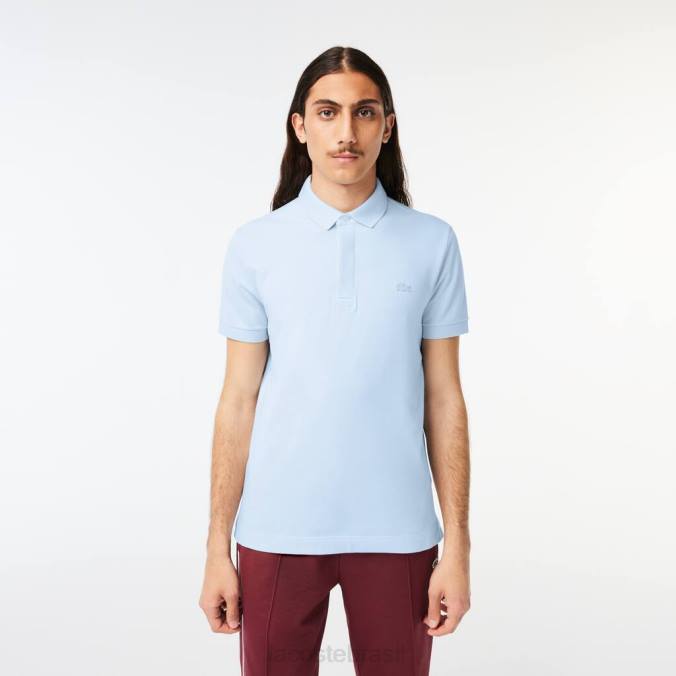 Lacoste homens polo smart paris em piquê de algodão stretch azul claro P2PX632 roupas
