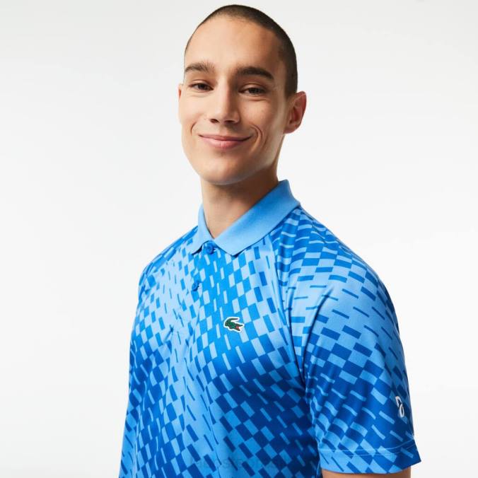 Lacoste homens tênis x novak djokovic versão fã polo azul P2PX108 roupas