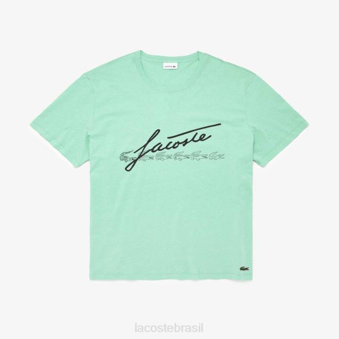Lacoste homens camiseta com estampa exclusiva verde P2PX850 roupas