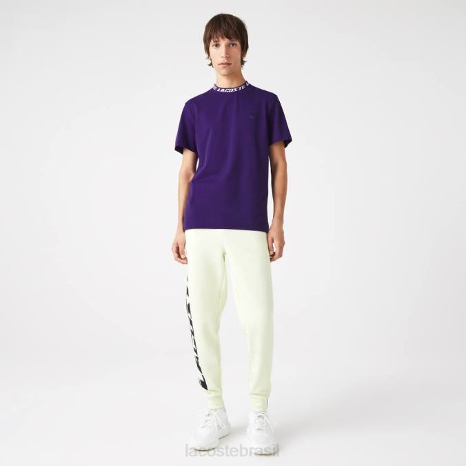 Lacoste homens camiseta com gola de marca regular fit roxo P2PX210 roupas