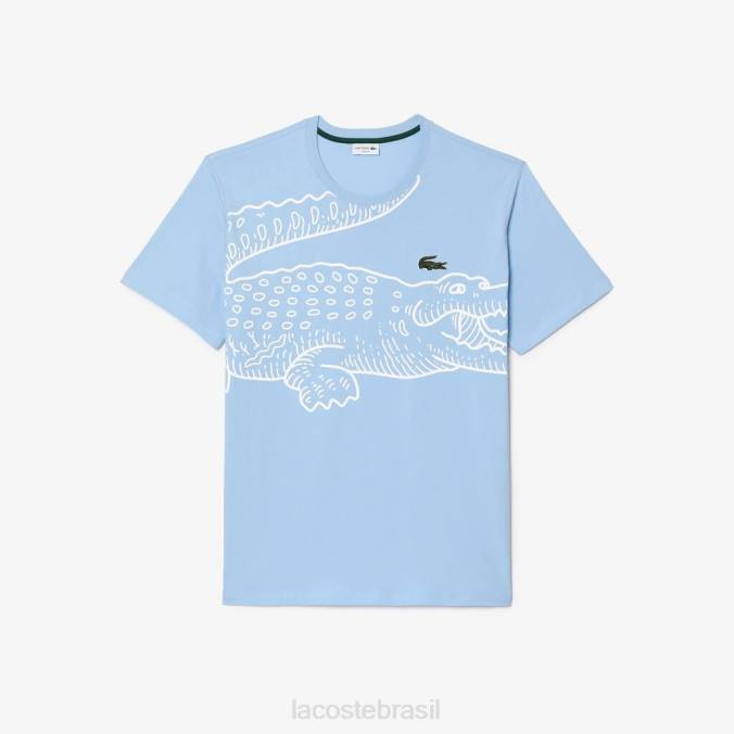 Lacoste homens camiseta de algodão folgada - plus size - alta azul P2PX135 roupas