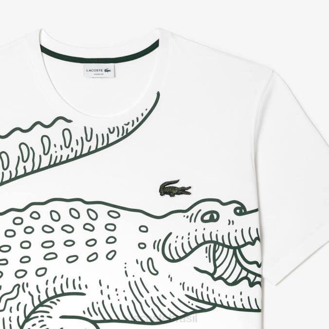 Lacoste homens camiseta de algodão folgada - plus size - alta branco P2PX136 roupas