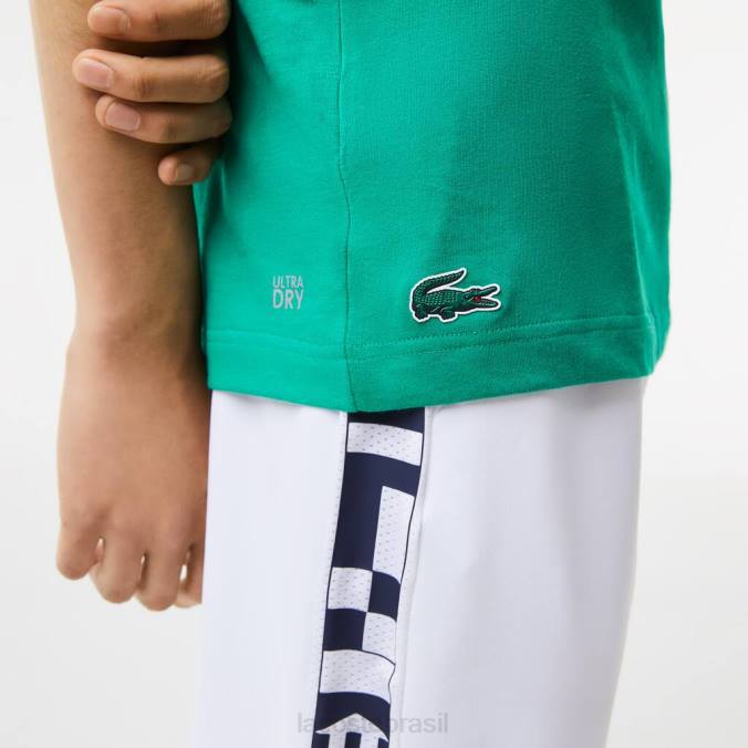 Lacoste homens camiseta esportiva com estampa de crocodilo verde P2PX683 roupas