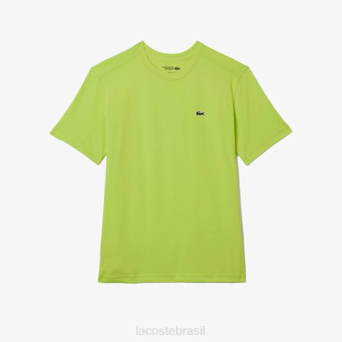 Lacoste homens camiseta esportiva respirável amarelo P2PX181 roupas