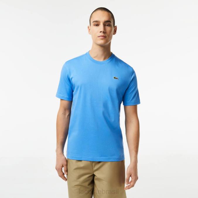 Lacoste homens camiseta esportiva respirável azul P2PX50 roupas