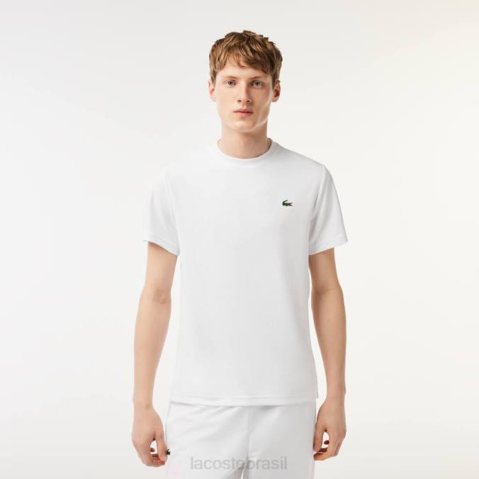 Lacoste homens camiseta esportiva respirável em piquê branco P2PX671 roupas