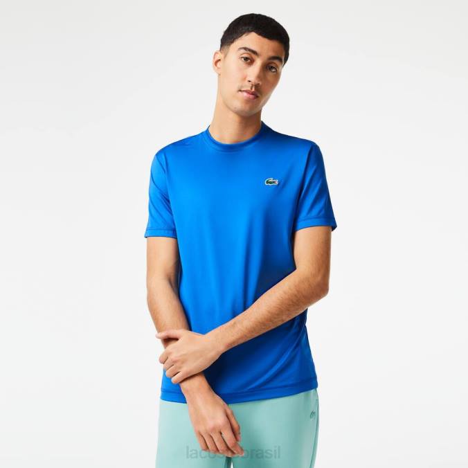 Lacoste homens camiseta esportiva slim fit em jersey stretch azul P2PX120 roupas