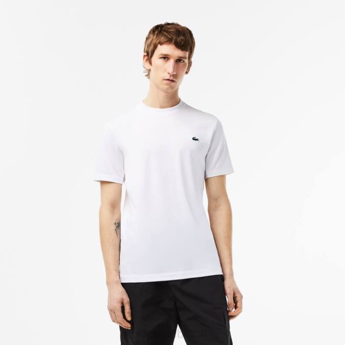Lacoste homens camiseta esportiva slim fit em jersey stretch branco P2PX119 roupas