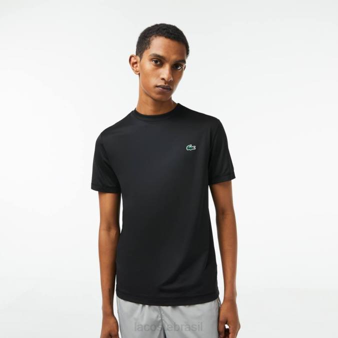 Lacoste homens camiseta esportiva slim fit em jersey stretch preto P2PX118 roupas