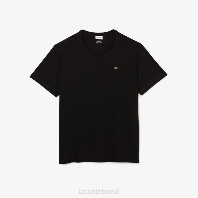 Lacoste homens camiseta gola redonda em jersey de algodão xl preto P2PX759 roupas