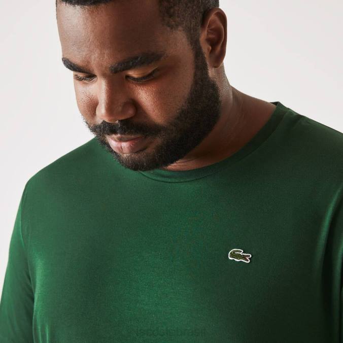 Lacoste homens camiseta gola redonda em jersey de algodão xl verde P2PX832 roupas