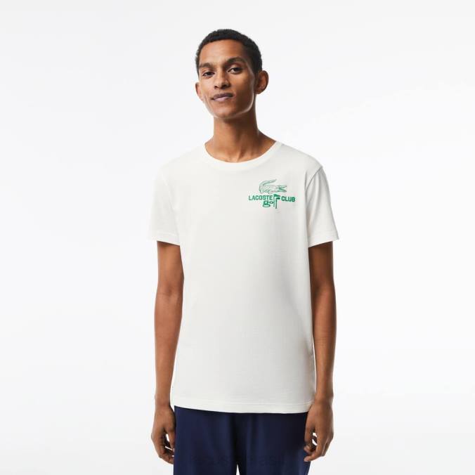 Lacoste homens camiseta golf regular fit de algodão orgânico branco P2PX178 roupas