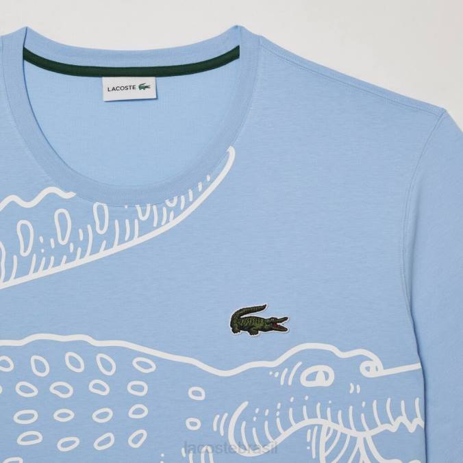 Lacoste homens camiseta jersey folgada - plus size - grande azul P2PX228 roupas