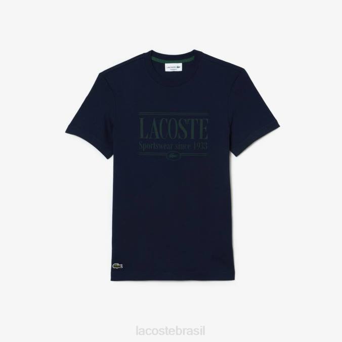 Lacoste homens camiseta regular fit azul-marinho P2PX105 roupas