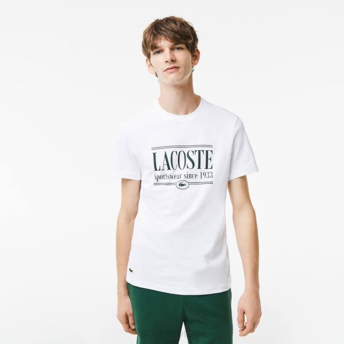 Lacoste homens camiseta regular fit branco P2PX106 roupas
