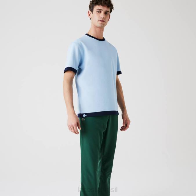 Lacoste homens camiseta reversível em piquê de mistura de algodão azul marinho/azul P2PX918 roupas