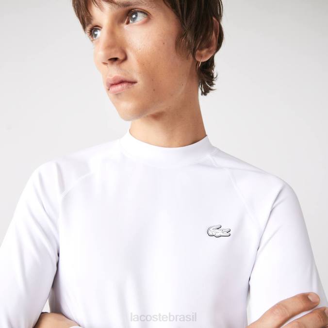 Lacoste homens camiseta térmica esportiva branco P2PX877 roupas