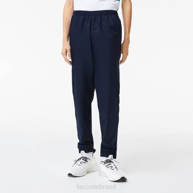 Lacoste homens agasalho de tênis estampado esportivo azul-marinho P2PX1172 roupas