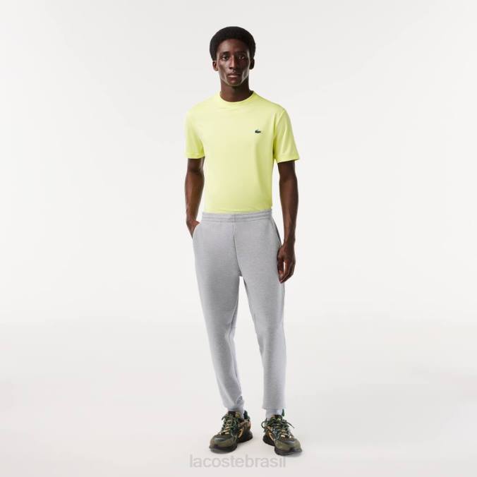 Lacoste homens calça de treino slim fit com mistura de algodão mesclado chino cinza P2PX1006 roupas