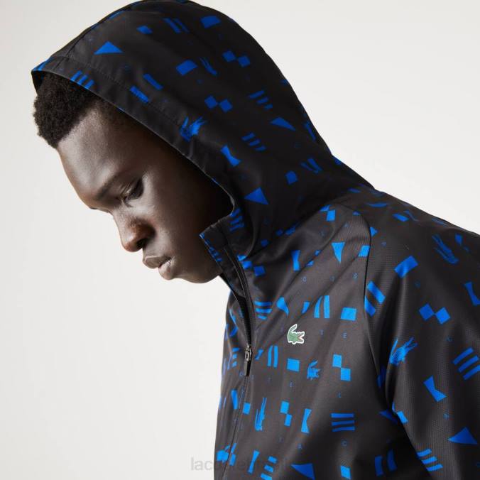 Lacoste homens fato de treino de tênis esportivo Preto Azul P2PX1195 roupas