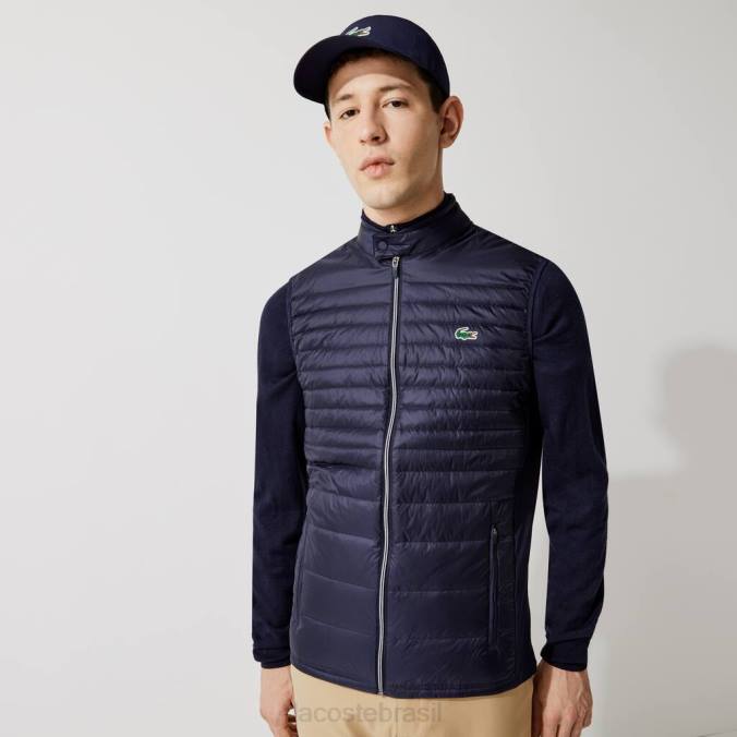 Lacoste homens colete de golfe acolchoado esportivo leve e resistente à água azul-marinho P2PX1309 roupas