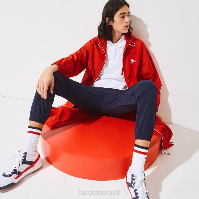 Lacoste homens esporte francês sporting spirit edition capa de chuva dobrável vermelho/branco/azul marinho P2PX1295 roupas