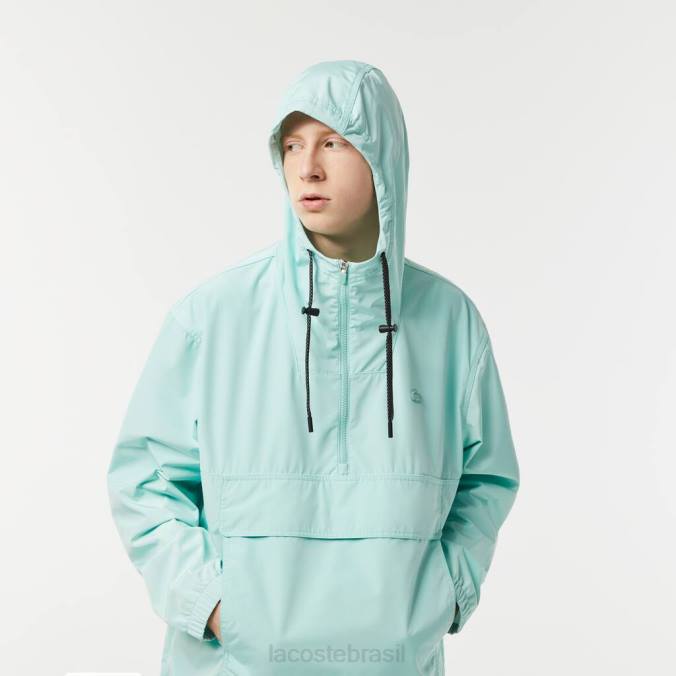 Lacoste homens jaqueta cropped com capuz hortelã P2PX393 roupas