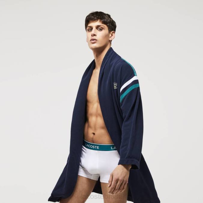 Lacoste homens cueca boxer casual pacote com 3 branco P2PX483 roupas