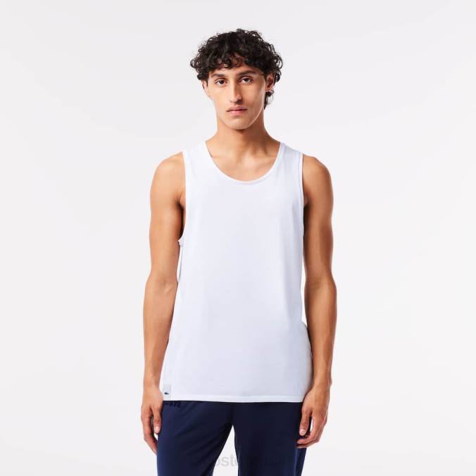 Lacoste homens top de algodão pacote com 3 branco P2PX1360 roupas