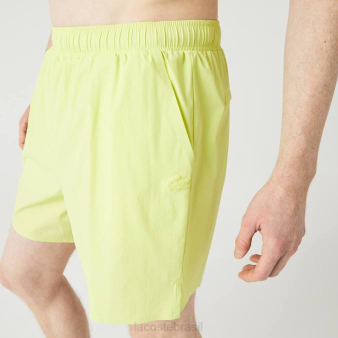 Lacoste homens calção de banho leve amarelo chamativo P2PX1684 roupas