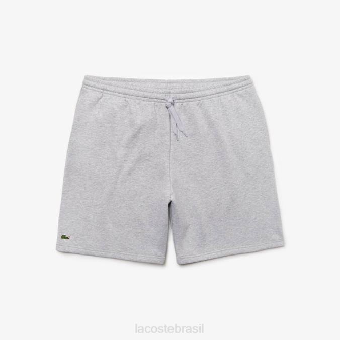 Lacoste homens short esportivo extra grande de lã chino cinza P2PX1521 roupas