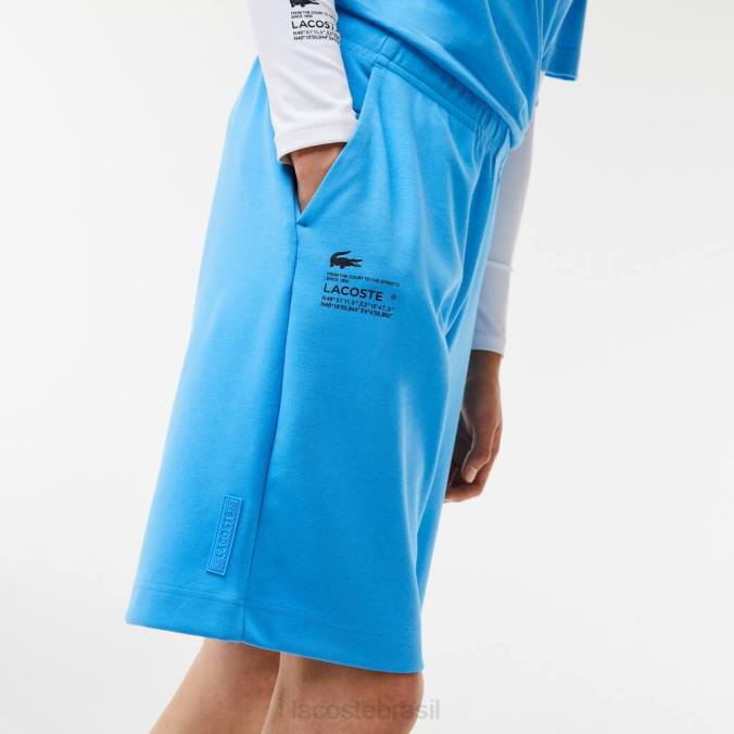 Lacoste homens shorts com estampa refletiva azul P2PX1356 roupas