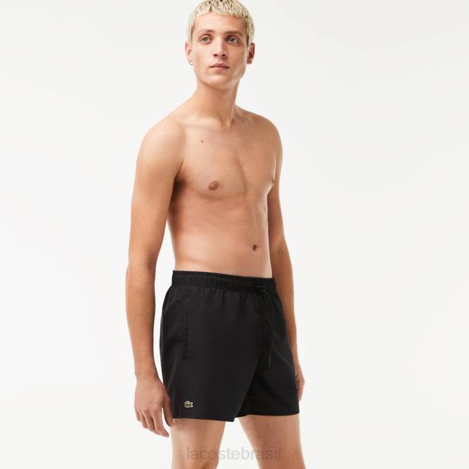 Lacoste homens shorts de banho leves de secagem rápida Preto Verde P2PX534 roupas