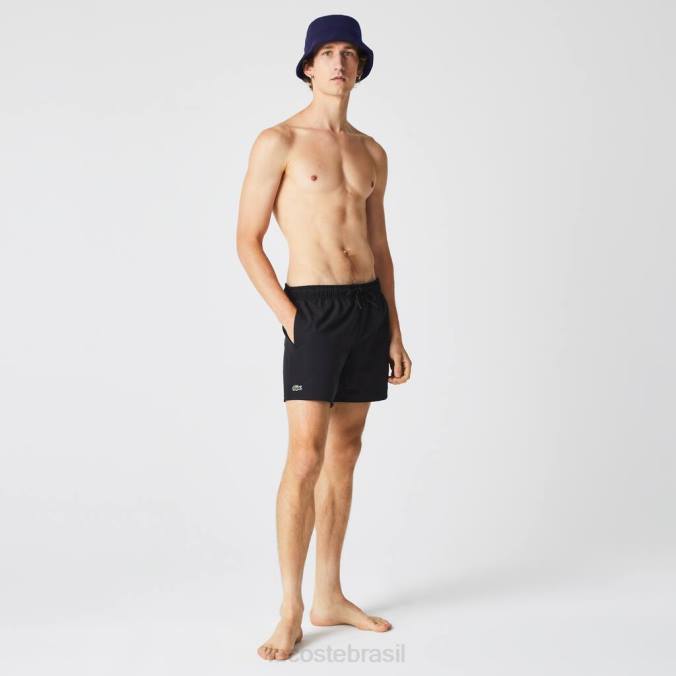 Lacoste homens shorts de banho leves de secagem rápida preto/azul marinho P2PX535 roupas
