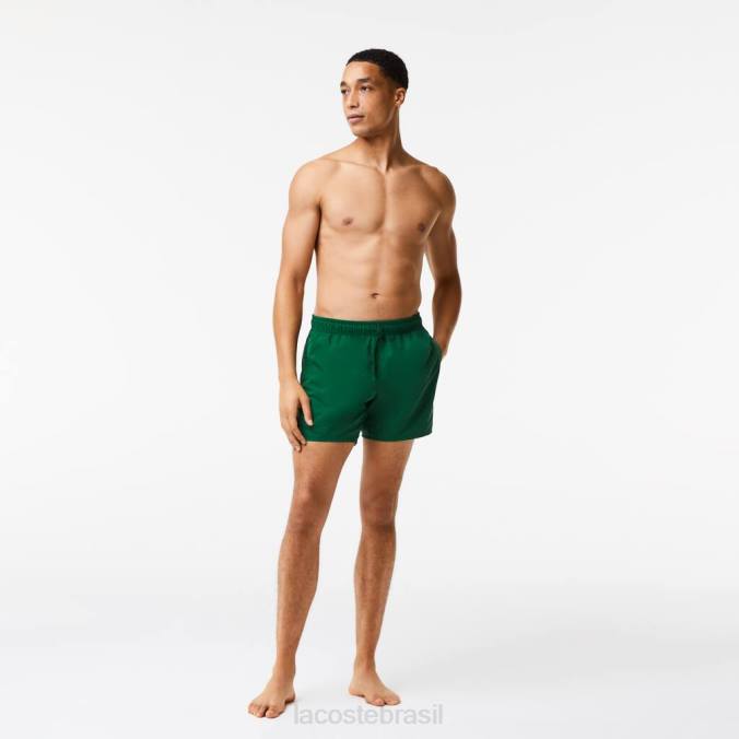 Lacoste homens shorts de banho leves de secagem rápida verde/azul marinho P2PX540 roupas