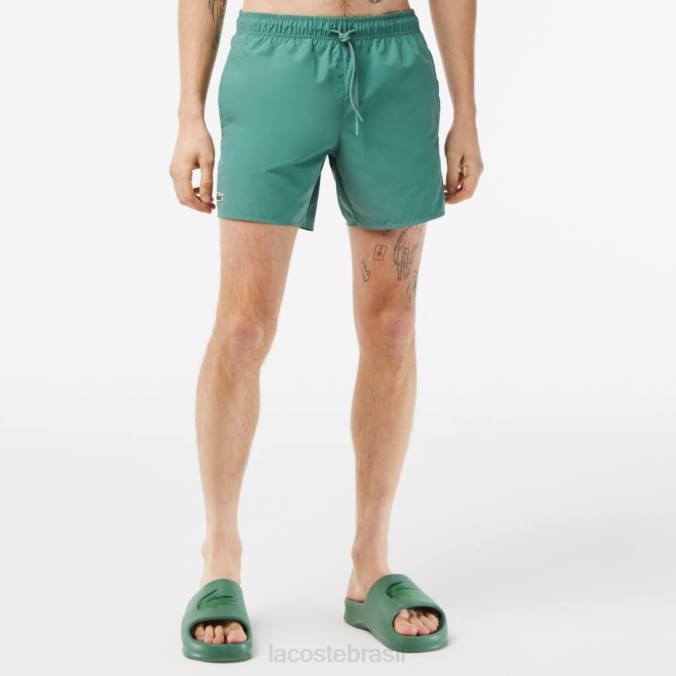 Lacoste homens shorts de banho leves de secagem rápida verde cáqui/verde P2PX546 roupas