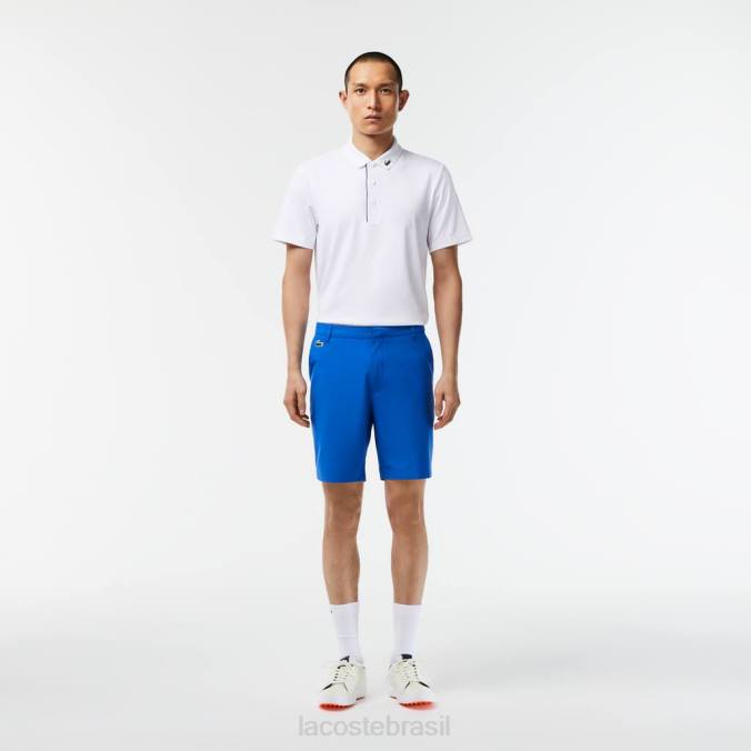 Lacoste homens shorts de golfe esportivos leves e elásticos azul P2PX444 roupas