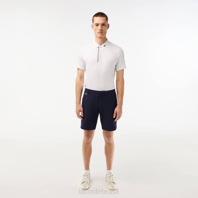 Lacoste homens shorts de golfe esportivos leves e elásticos azul-marinho P2PX443 roupas