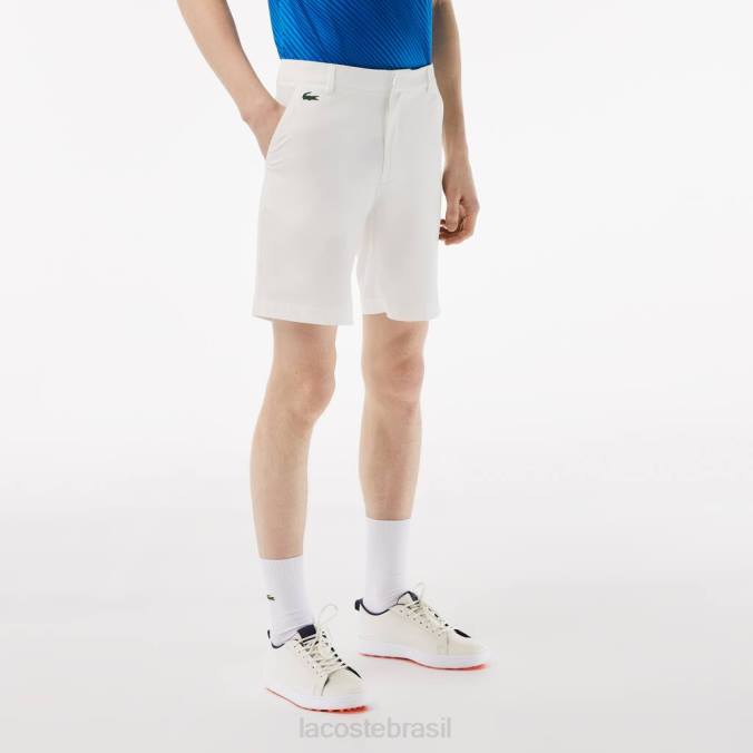 Lacoste homens shorts de golfe esportivos leves e elásticos branco P2PX442 roupas
