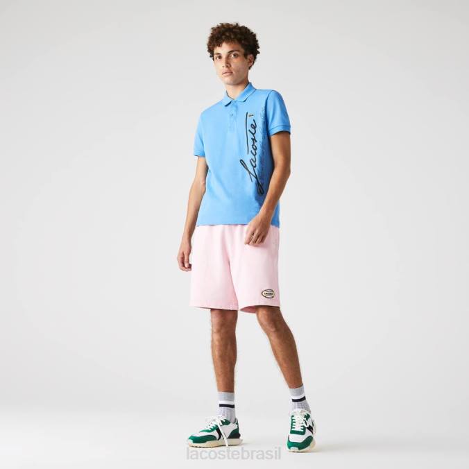 Lacoste homens shorts de lã de algodão com manchas vivas rosa P2PX1611 roupas