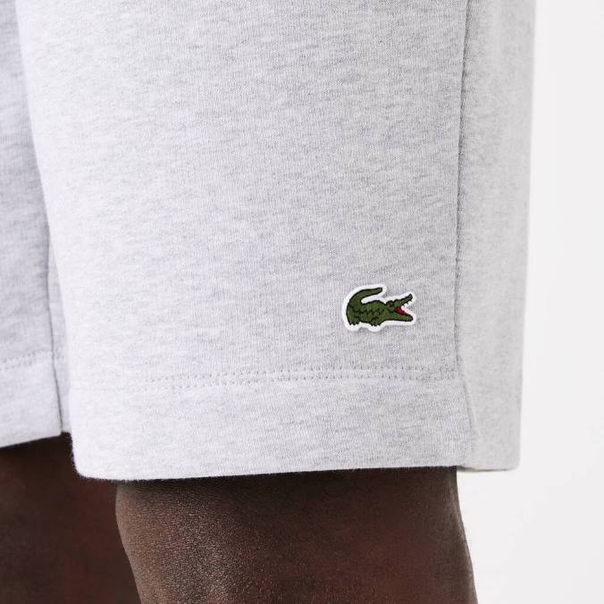 Lacoste homens shorts de lã de algodão escovado orgânico chino cinza P2PX1432 roupas